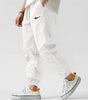 Men's Casual Linen And Cotton Elastic Waist Trousers