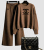 Valen Crest Knit Ensemble & Chain Bag Set
